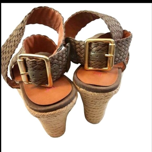 JustFab Sandals Woven Platform Wedge Sisal Braid Ankle Strap Women's Size 7.5 - Picture 3 of 13